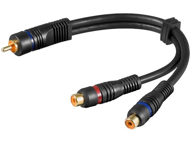 Cablu audio 0,2m RCA tata la 2 x RCA mama
 OEM HCT50930