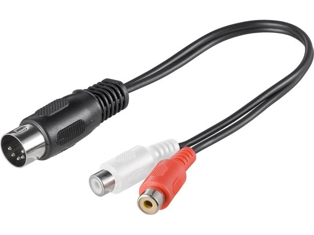 Cablu audio 2xRCA tata 5pini-din mama OEM HCT50002
