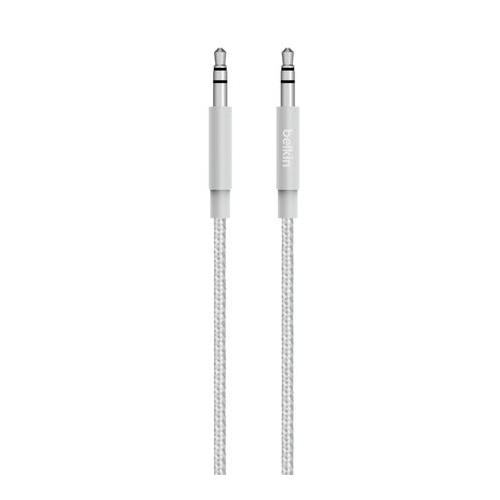 Cablu audio Belkin, 1x 3.5mm - 1x 3.5mm, 1.2m, Silver
