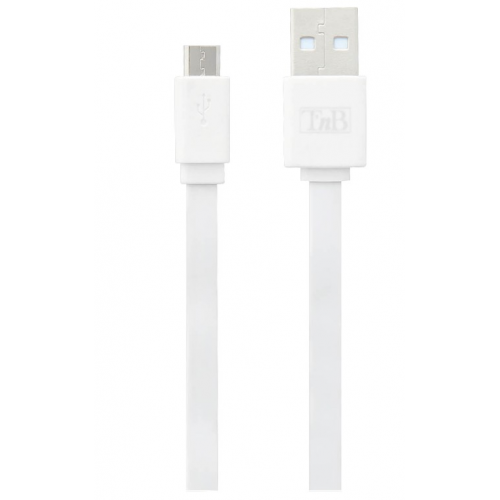 Cablu de date TnB CBMUSB03WH, USB - micro USB, 0.3m, White