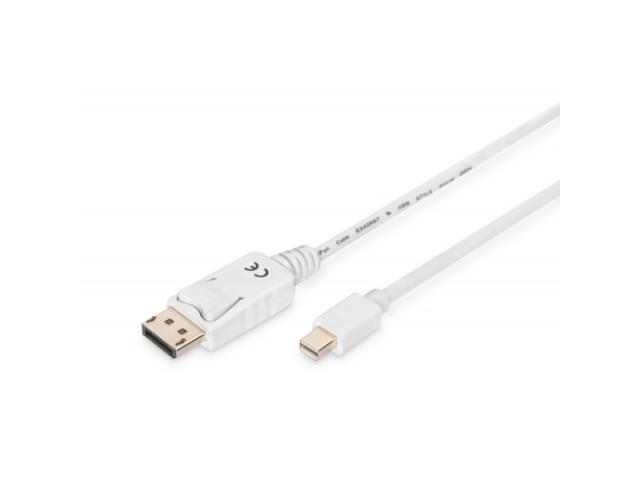 Cablu Digitus by Assmann AK-340102-030-W, Mini DisplayPort male - DisplayPort male, 3 m, White