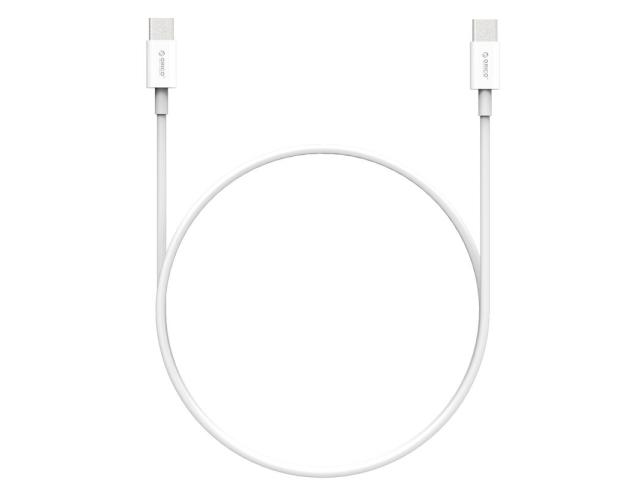 Cablu de date Orico BCU-10, USB-C - USB-C, 1m, White