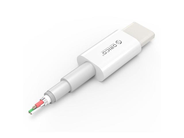 Cablu de date Orico BCU-10, USB-C - USB-C, 1m, White
