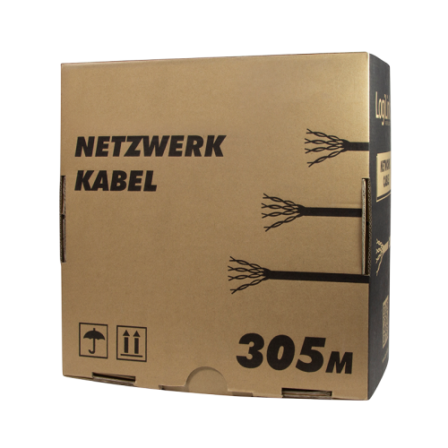 Cablu retea Logilink CQ2305U U/UTP, Cat. 6, Cupru, Solid, AWG23, Grey, Rola 305m