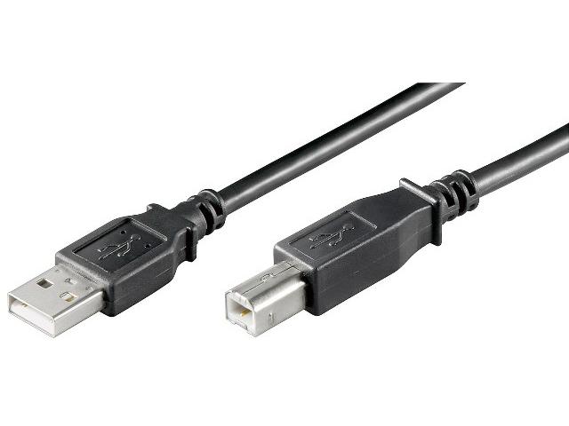 Cablu USB 2.0 3m A tata la B tata, negru HCT HCT93597