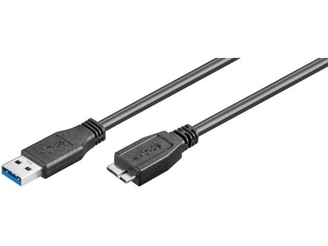 Cablu USB 3.0 1m A tata la micro B tata, negru, microUSB OEM HCT95169