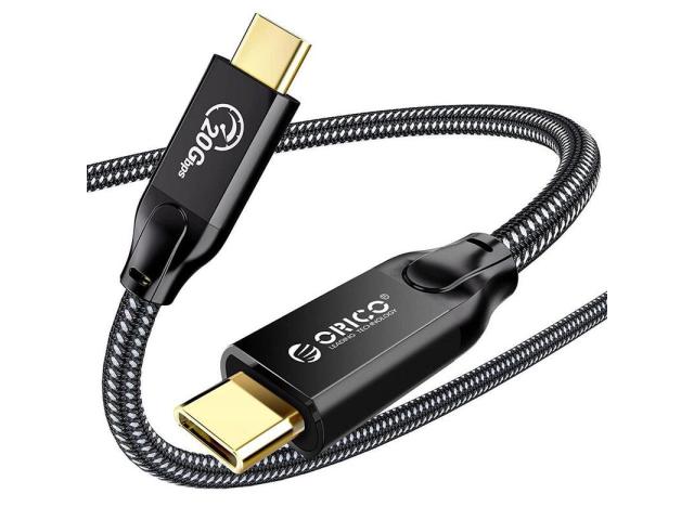 Cablu de date Orico CM32-30-BK, USB-C male  - USB-C male, 3m, Black