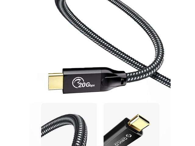 Cablu de date Orico CM32-30-BK, USB-C male  - USB-C male, 3m, Black