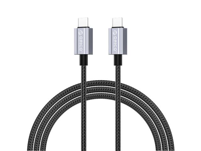 Cablu de date Orico GQA60-10-BK, USB-C male - USB-C male, 1m, Black