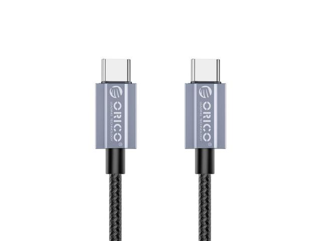 Cablu de date Orico GQA60-10-BK, USB-C male - USB-C male, 1m, Black