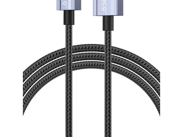 Cablu de date Orico GQA66-15-BK, USB-A male - USB-C male, 1.5m, Black