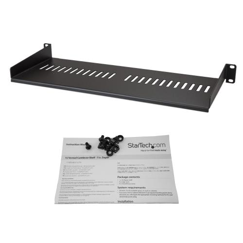 Sertar rack Startech CABSHELF1U7V, 1U, Black