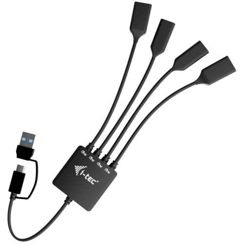 i-tec USB-C/A Cable HUB 4 ports/USB-C/A to 2x USB-C + 2x USB-A
