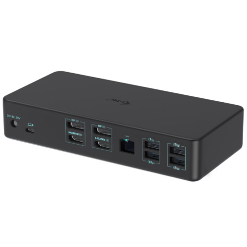 I-TEC USB 3.0 USB-C Thunderbolt 3 Professional Dual 4K Display Docking Station Generation 2 + Power Delivery 100W