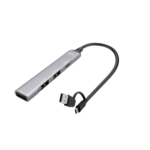 Hub USB I-TEC C31HUBMETALMINI4, 3x USB 2.0, 1x USB-C, Silver