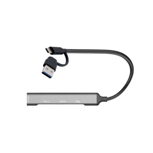 Hub USB I-TEC C31HUBMETALMINI4, 3x USB 2.0, 1x USB-C, Silver