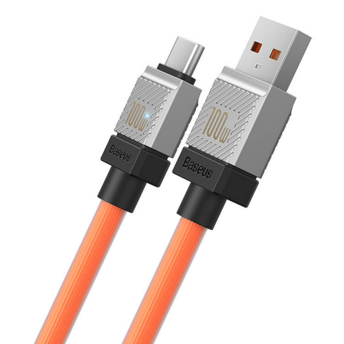 Cablu de date Baseus Crystal Shine, USB-A - USB-C, 1 m, Orange
