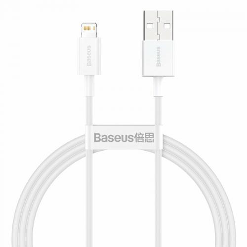 Cablu de date Baseus Superior, Fast Charging, CALYS-A02, USB - Lightning, 1m, White