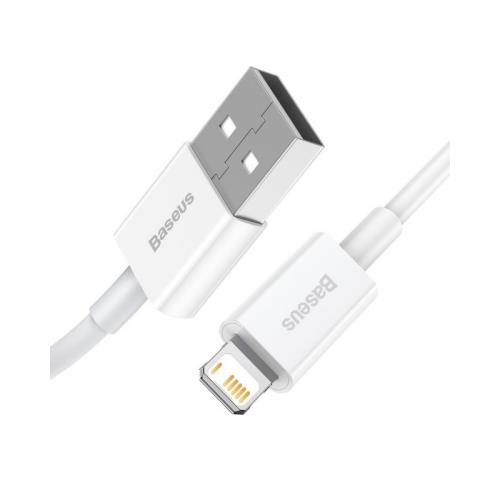 Cablu de date Baseus Superior, Fast Charging, CALYS-A02, USB - Lightning, 1m, White