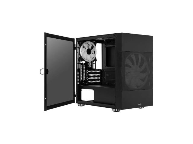 Carcasa Aerocool Atomic ARGB, Black, Fara sursa