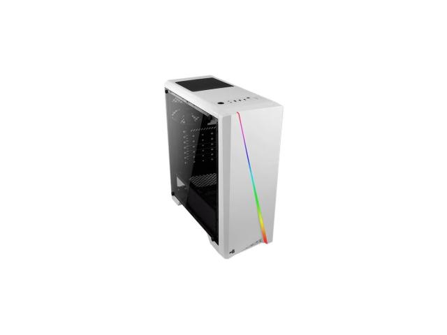 Carcasa Aerocool Cylon RGB Tempered Glass White, Fara sursa