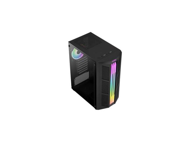 Carcasa Aerocool Prime ARGB Tempered Glass Black, Fara sursa