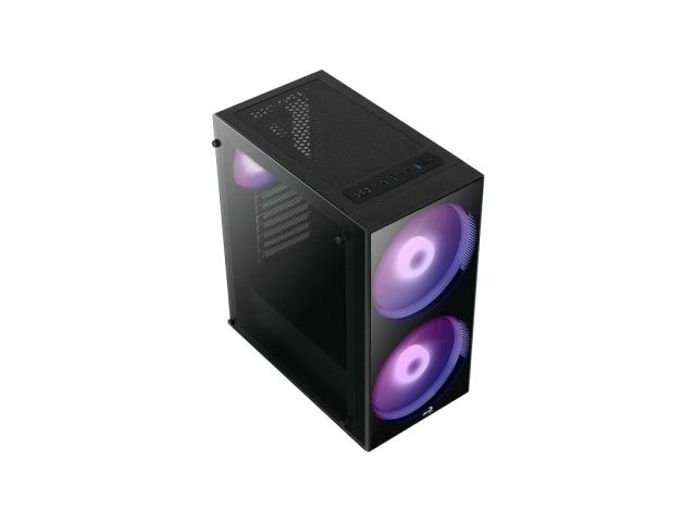 Carcasa Aerocool Python ARGB Tempered Glass Black, Fara sursa
