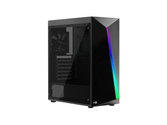 Carcasa Aerocool Shard RGB Tempered Glass, Black, Fara sursa