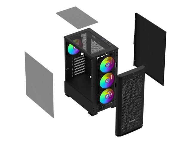 Carcasa AQIRYS Gacrux Black RGB, Fara sursa