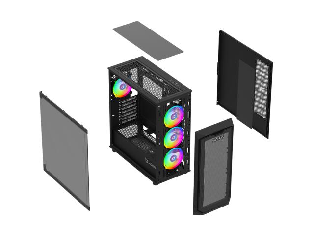 Carcasa AQIRYS Wezen Pro ARGB Black, Fara sursa