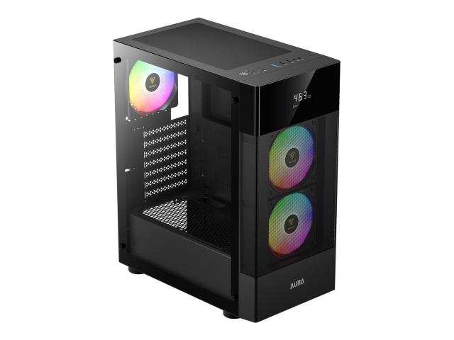 Carcasa Gamdias Aura GC5 Black, aRGB LED, Fara Sursa