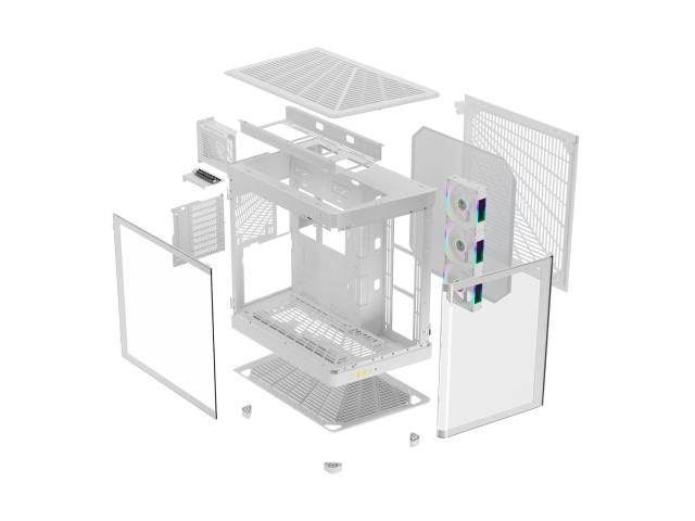 Carcasa Gamdias Neso P1-Pro White, Fara sursa