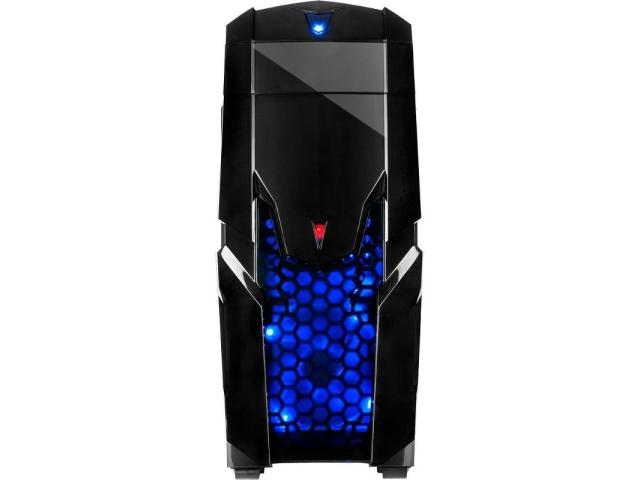 Carcasa Inter-Tech Q2 Illuminator Blue, Fara sursa