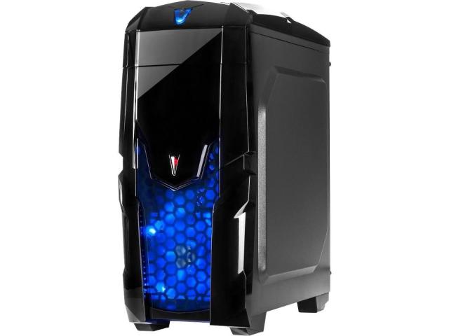 Carcasa Inter-Tech Q2 Illuminator Blue, Fara sursa