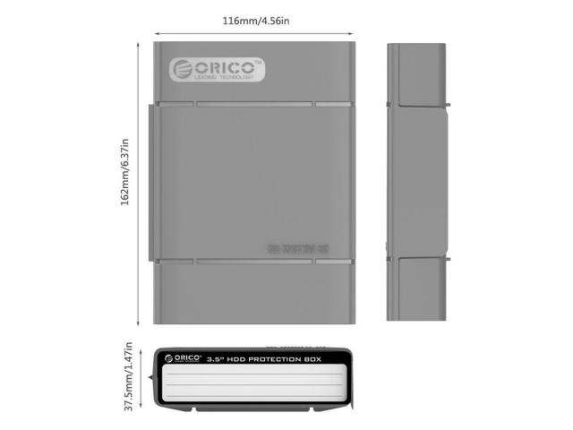 Husa Protectie HDD Orico PHP35-V1, 3.5inch, Gray