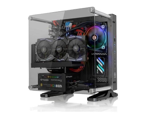 Carcasa Thermaltake Core P1 Tempered Glass, Fara sursa