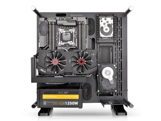 Carcasa Thermaltake Core P3 Tempered Glass, Fara sursa