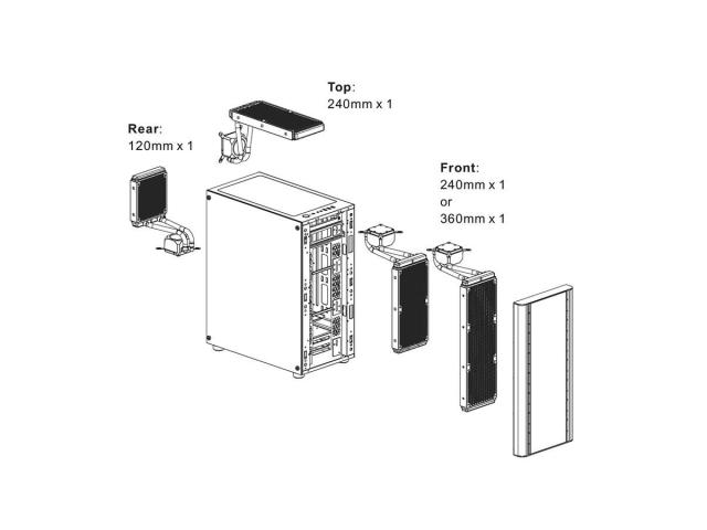 Carcasa Thermaltake V250 TG ARGB Air, Fara sursa