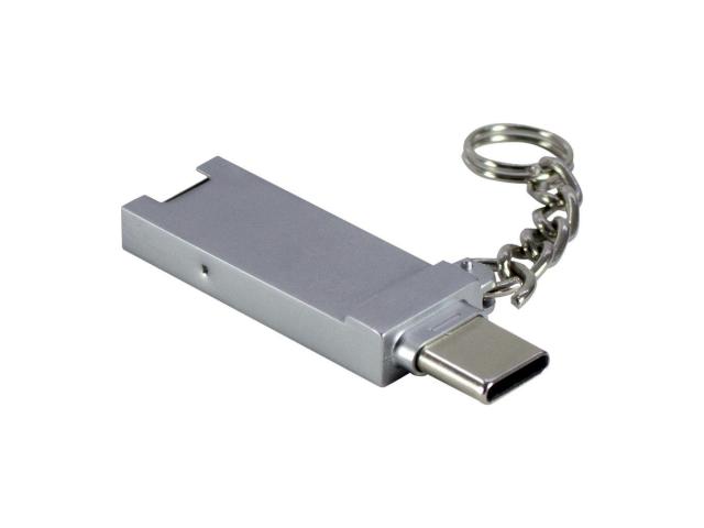 Card reader Inter-Tech OTG, USB-C, Silver 