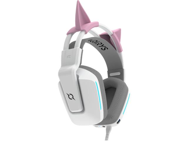 Casti cu microfon Aqirys Alya, 3.5 mm jack / USB, White