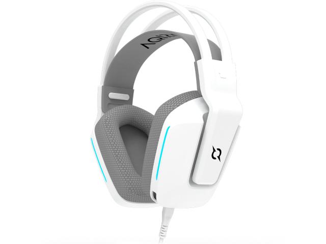 Casti cu microfon Aqirys Alya, 3.5 mm jack / USB, White