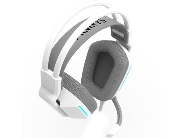 Casti cu microfon Aqirys Alya, 3.5 mm jack / USB, White