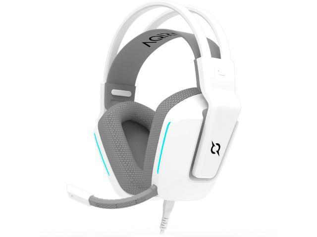 Casti cu microfon Aqirys Alya, 3.5 mm jack / USB, White