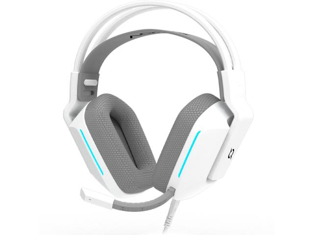Casti cu microfon Aqirys Alya, 3.5 mm jack / USB, White