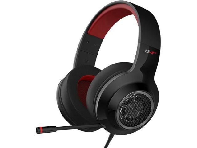Casti cu microfon Edifier G4 SE, 3.5mm jack, Black-Red
