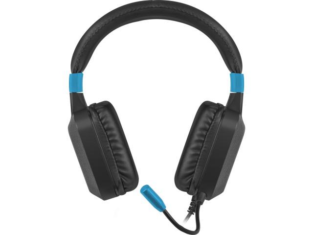 Casti cu microfon Natec Fury Raptor, 3.5mm jack/USB-A, Black-Blue
