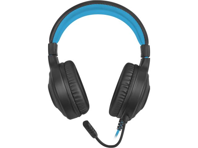 Casti cu microfon Natec Fury Warhawk, 3.5mm jack/USB-A, Black-Blue