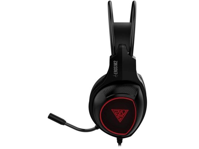 Casti cu microfon Gamdias Eros M2, USB-A, Black-Red