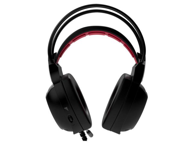 Casti cu microfon Gamdias Eros M2, USB-A, Black-Red