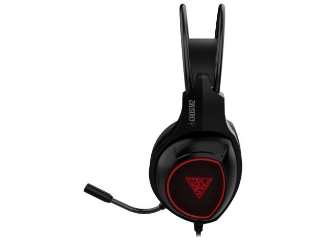 Casti cu microfon Gamdias Eros M2, USB-A, Black-Red